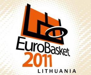 пазл Логотип Евробаскет 2011 Литве. Баскетбол Чемпионат Европы 2011 года. ФИБА-Европа